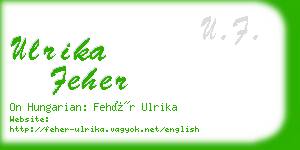 ulrika feher business card